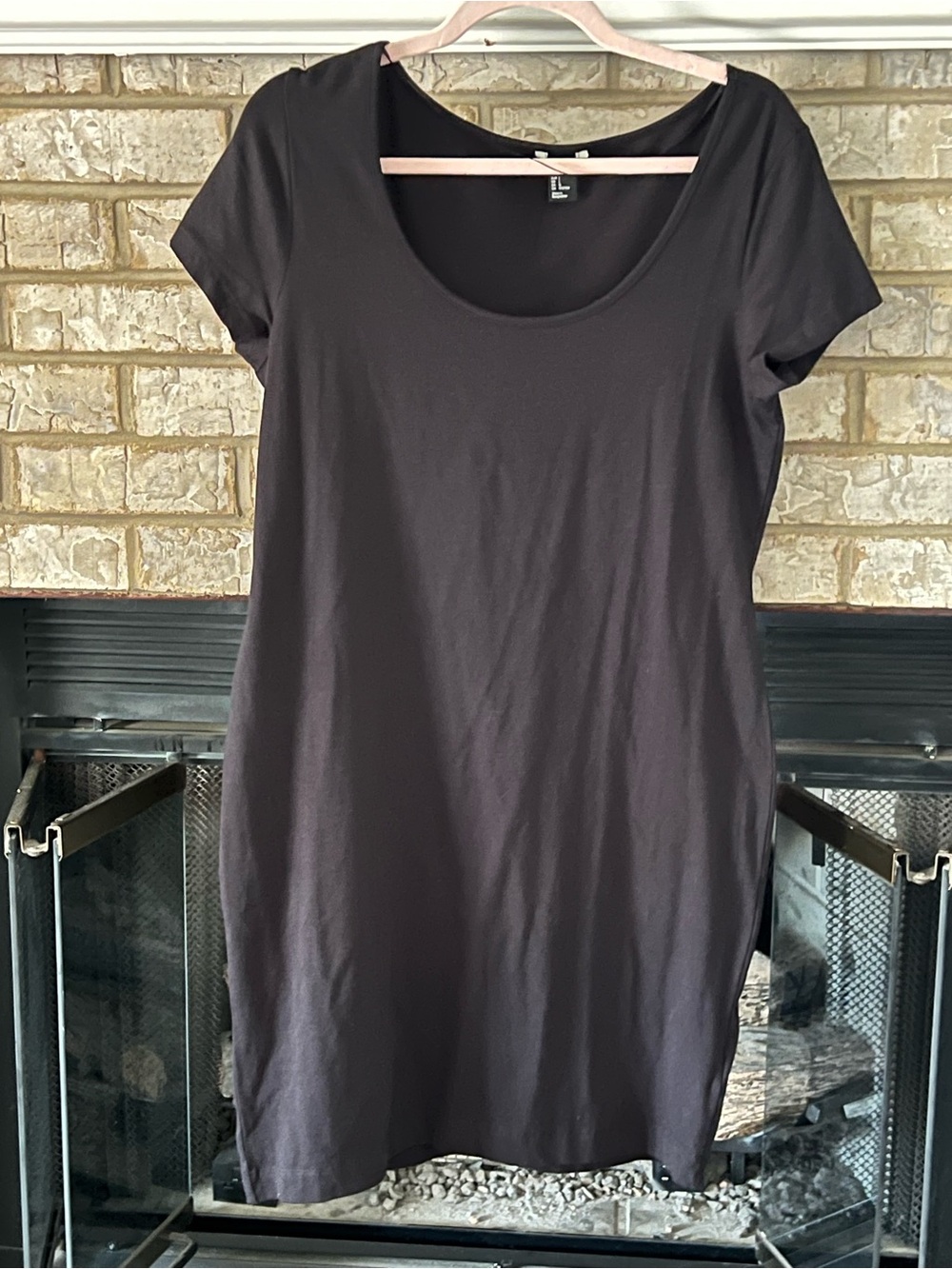 H&M Classic Scoop Neck Black Women's Tee Dress